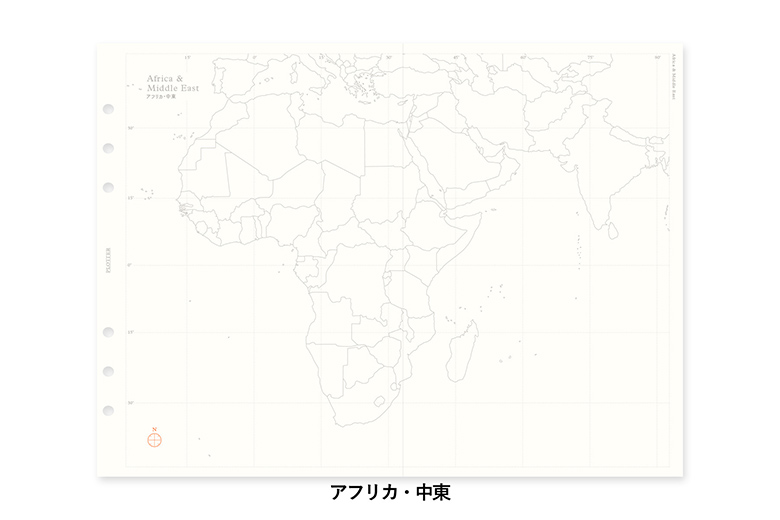ワールドマップ（世界白地図） A5サイズ