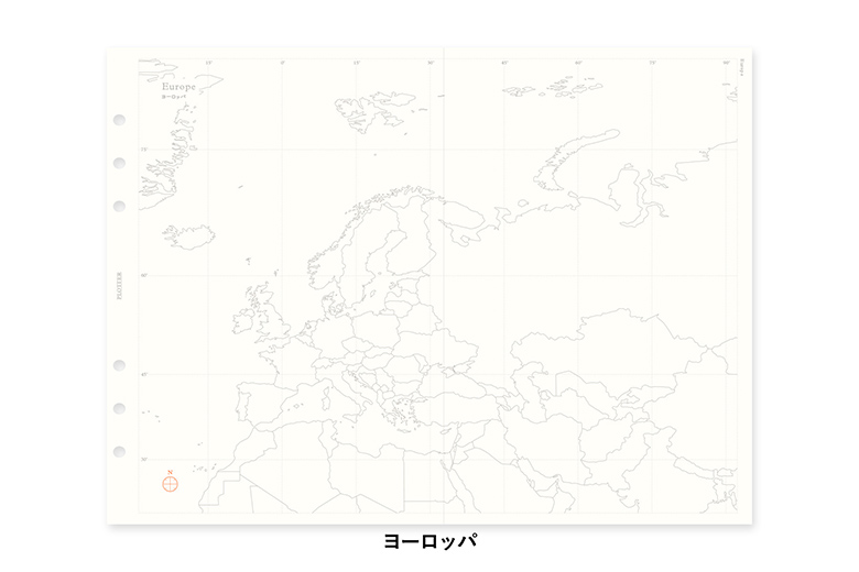 ワールドマップ（世界白地図） A5サイズ