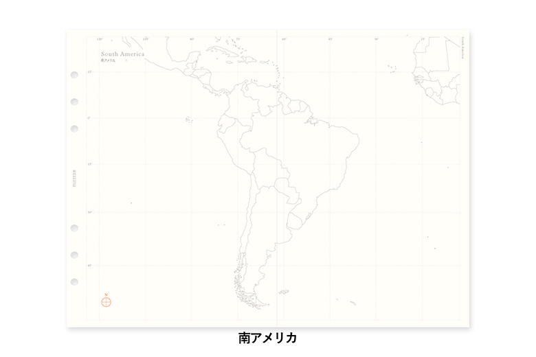 ワールドマップ（世界白地図） A5サイズ