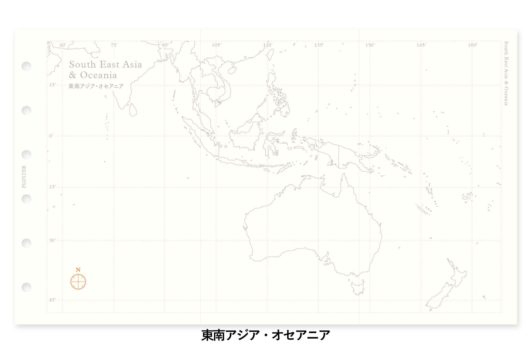 ワールドマップ（世界白地図） ミニサイズ