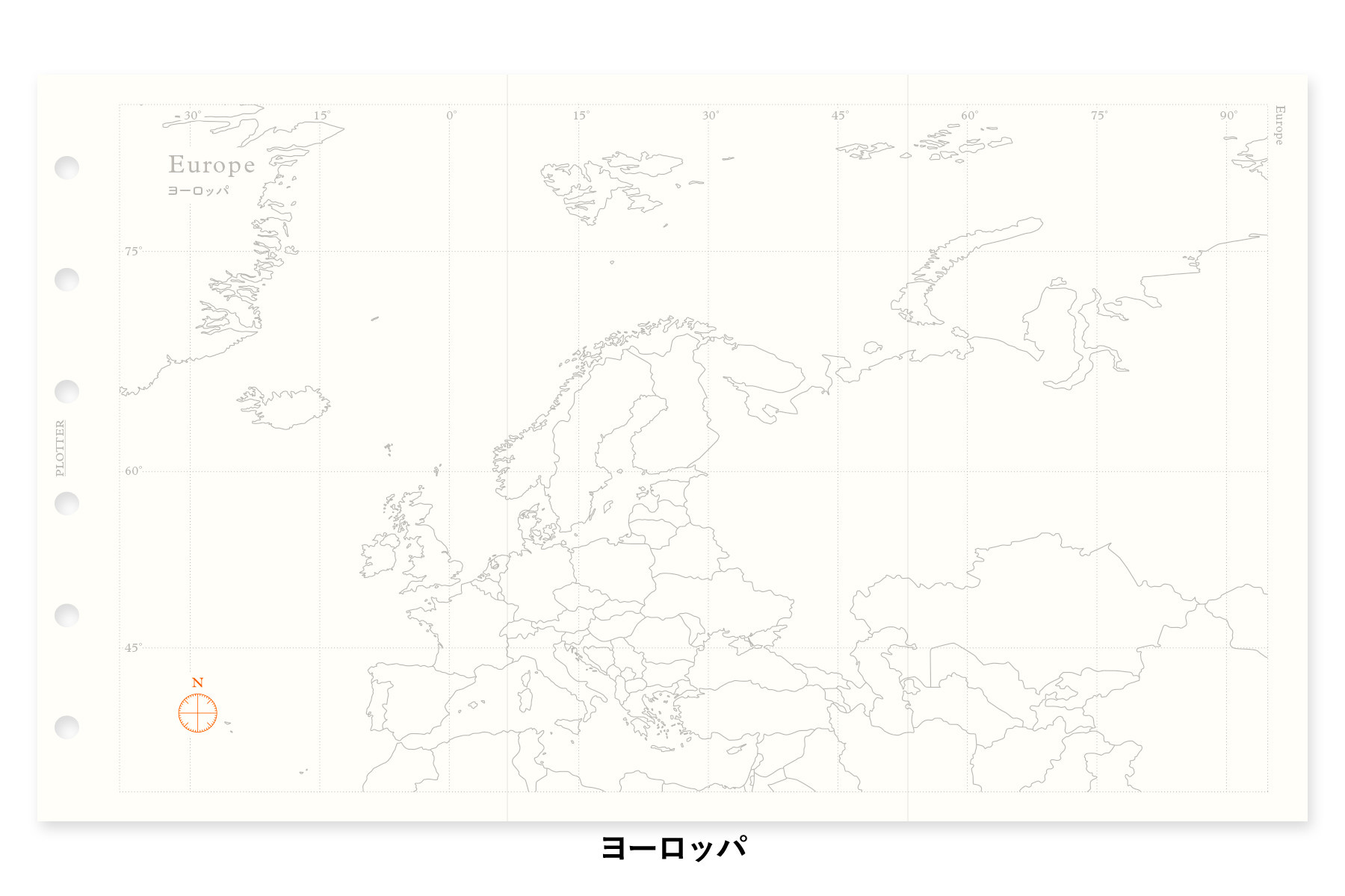 Plotter プロッター 公式通販 017 ワールドマップ 世界白地図 ミニサイズ