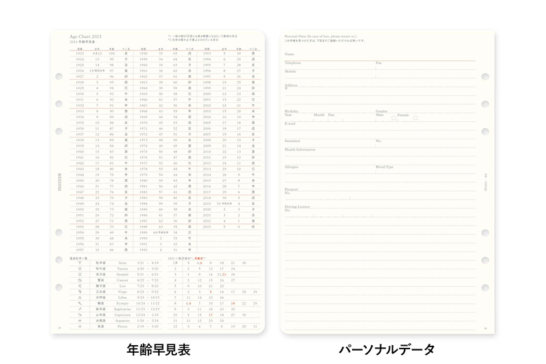 リフィル2023年版月間ブロック A5サイズ