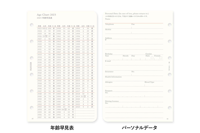 リフィル2023年版月間ブロック ミニサイズ