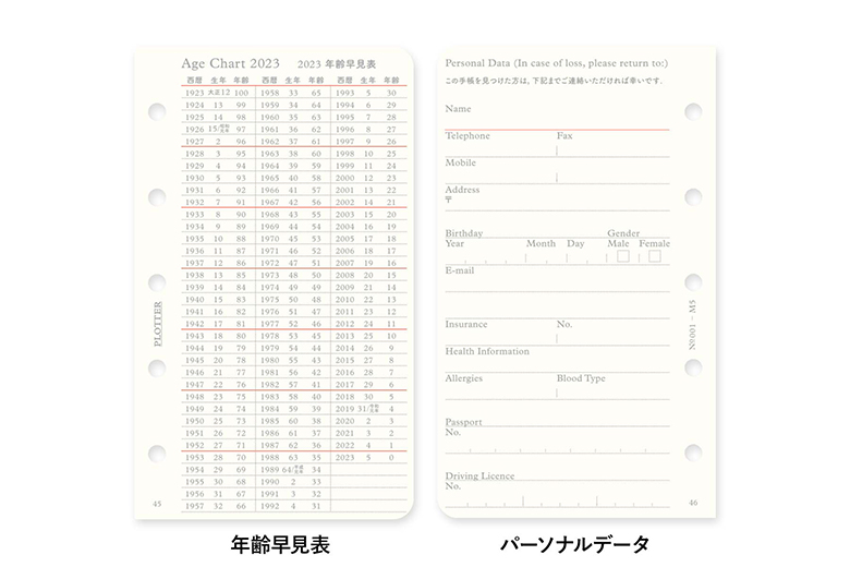 リフィル2023年版月間ブロック ミニ5サイズ