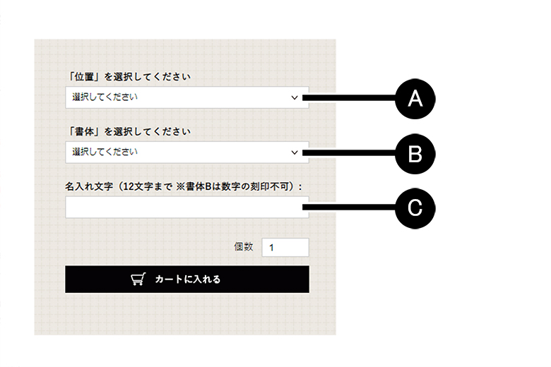 PLOTTER Online Shop限定 レーザー名入れ