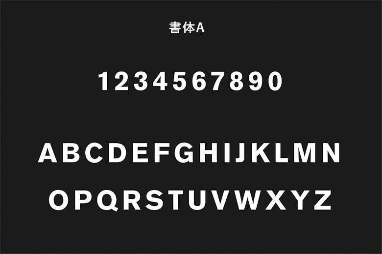 書体A（サンセリフ） Akzidenz Grotesk M